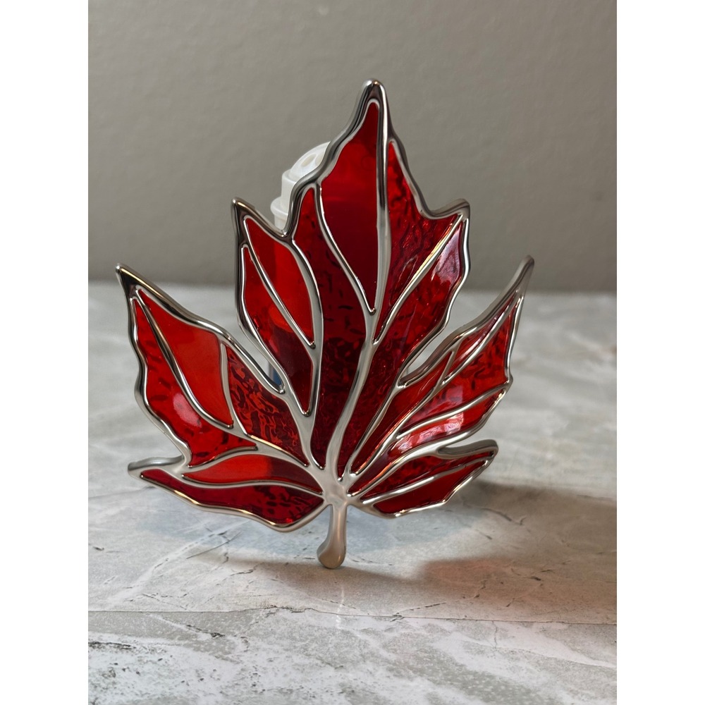 Bath & Body Works Red Stained Glass Maple Leaf Wallflowers Fragrance Plug Fall